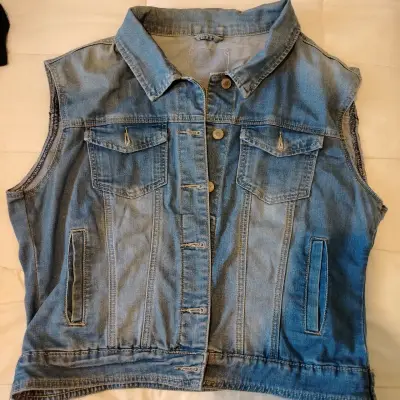 Blazer mezclilla y chaqueta sin mangas - miniatura 3