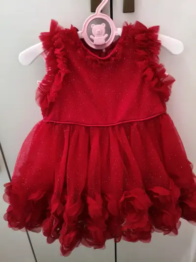 Vestido rojo Limonada para bebé - miniatura 1