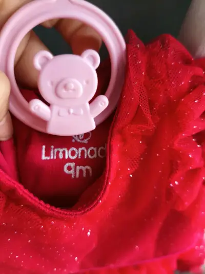 Vestido rojo Limonada para bebé - miniatura 6