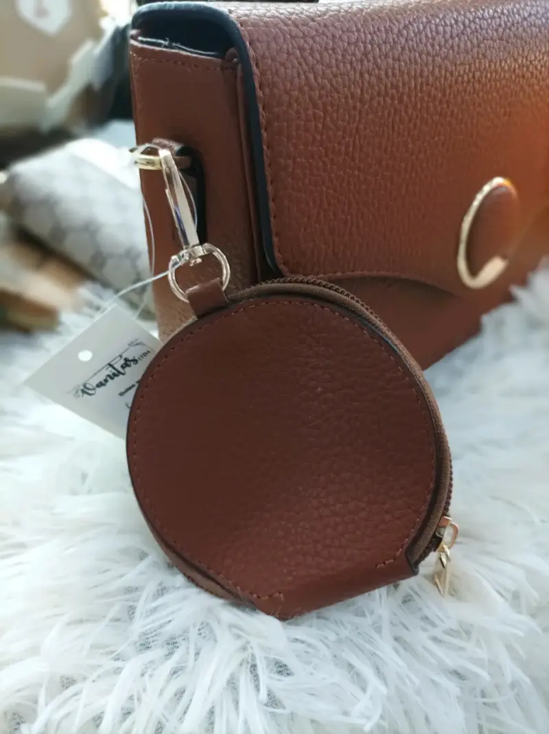 Cartera marrón elegante Liquidación - 3