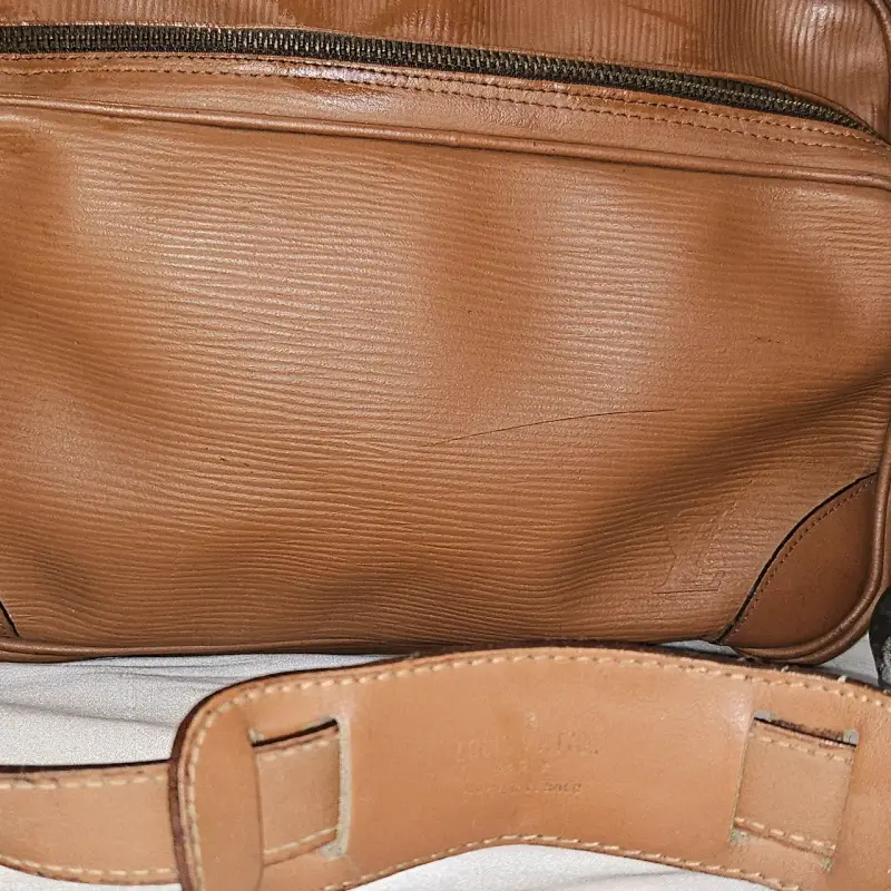Morral de cuero café - 3