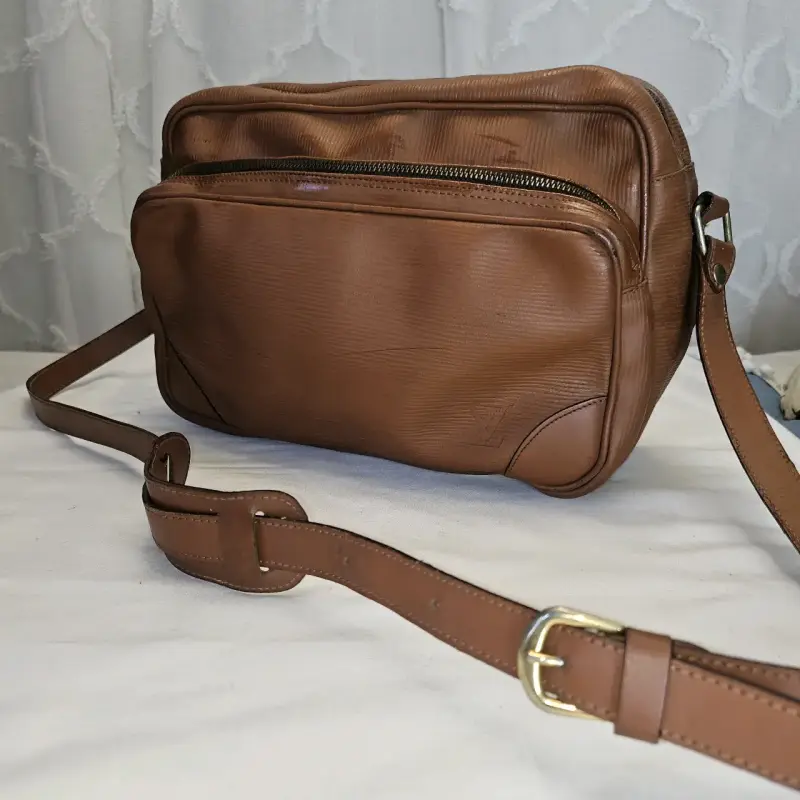 Morral de cuero café - 4