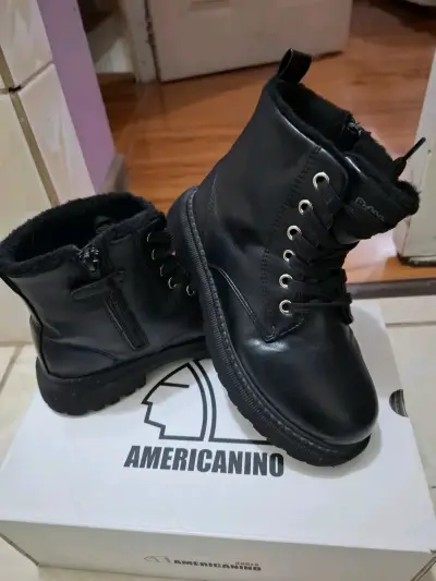 Botas negras Americano corderito - miniatura 1