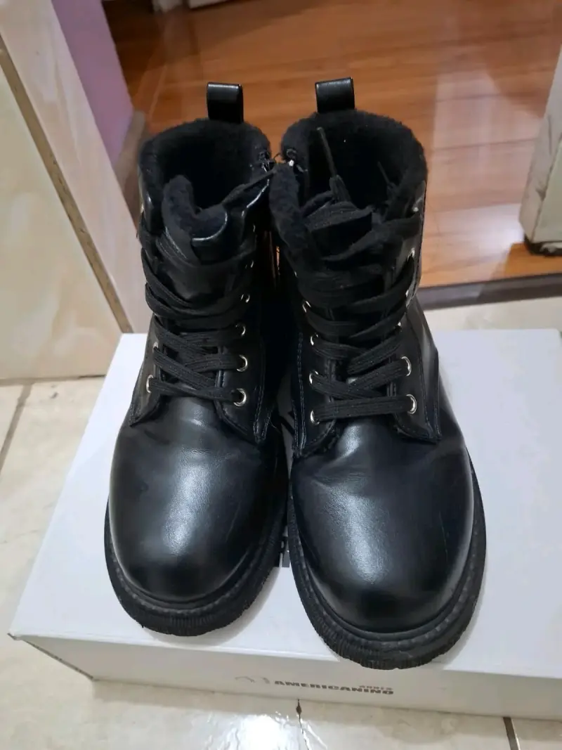 Botas negras Americano corderito - 3