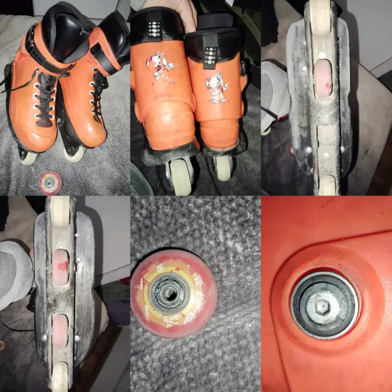 Patines agresivos en linea marca Them naranjos