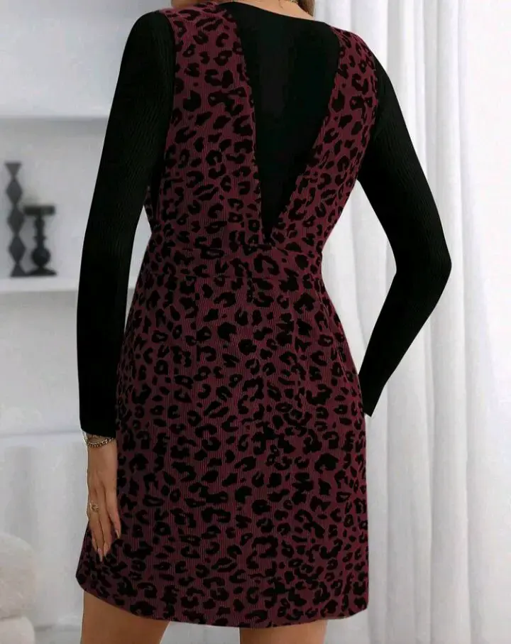 Vestido animal print morado - 2