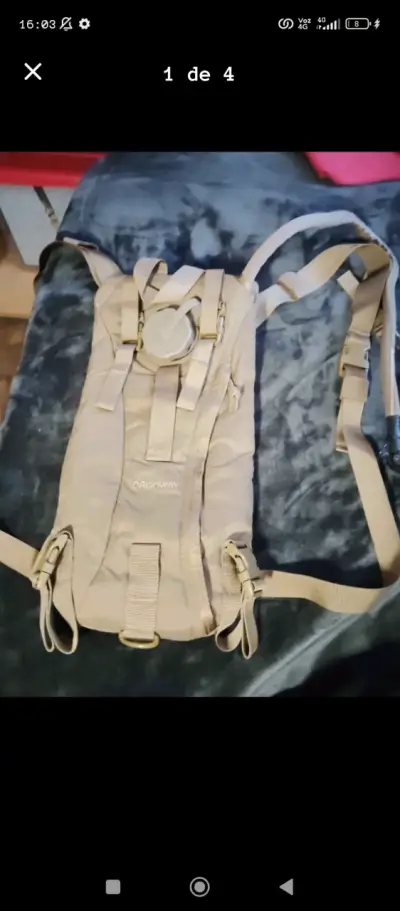 Mochila camelback beige Dagoway - miniatura 1