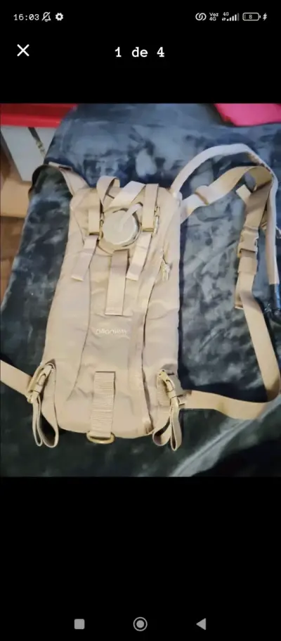 Mochila camelback beige Dagoway - miniatura 2