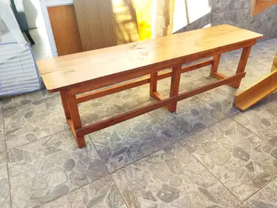 Banco de madera largo - miniatura 1