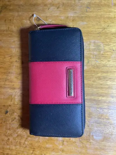 Billetera nueva original Tommybicolor negra y roja - miniatura 1