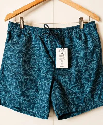 Short de baño azul estampado - miniatura 1