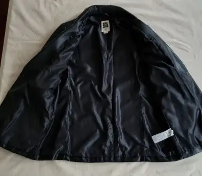 Blazer negro de cuero sintético - miniatura 2