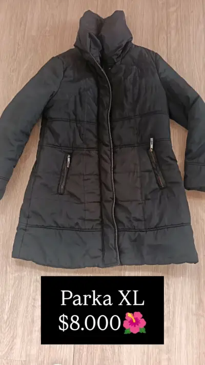Parka negra talla XL - miniatura 1