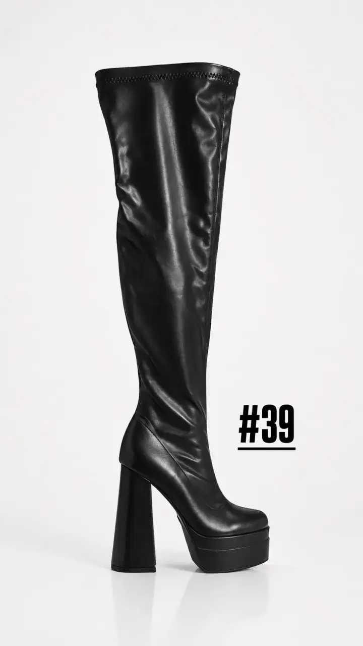 Botas altas plateadas brillantes - 3