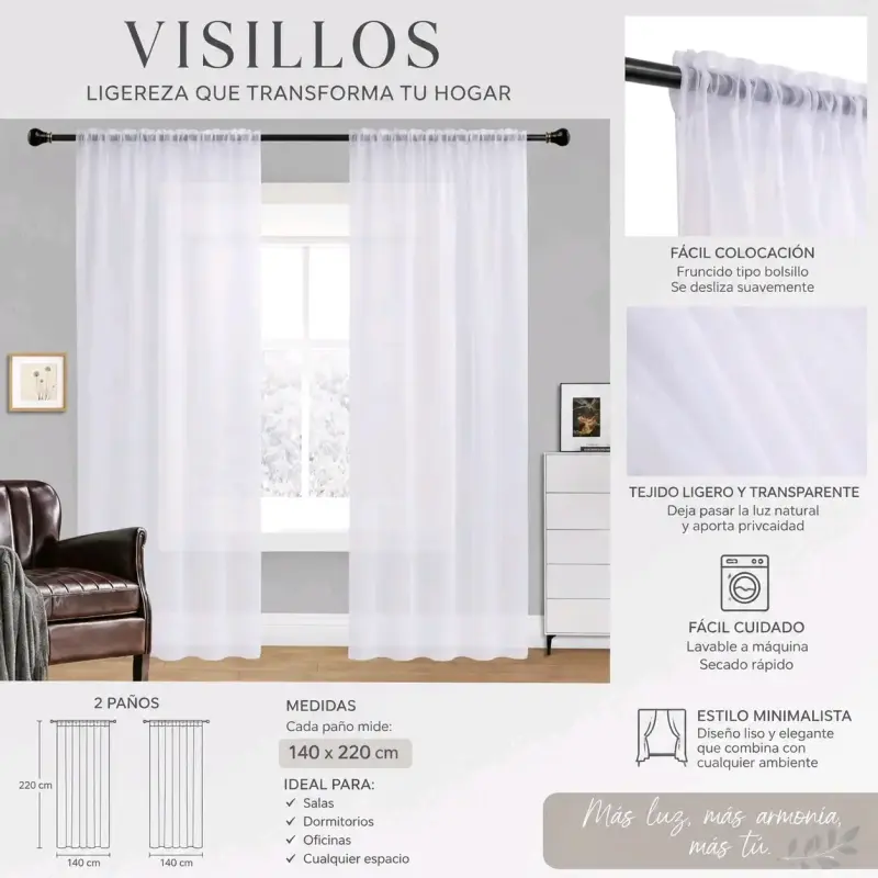 Visillos blancos ligeros