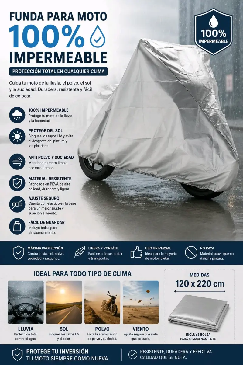 Funda para moto impermeable