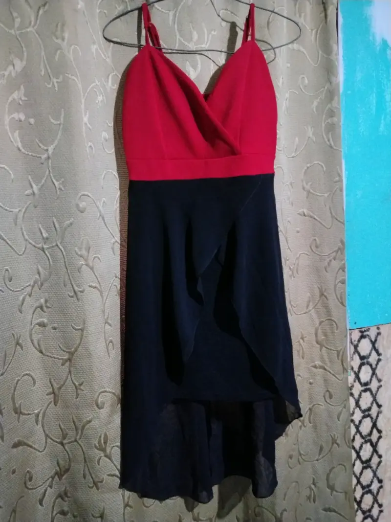 Vestido bicolor elegante - 1