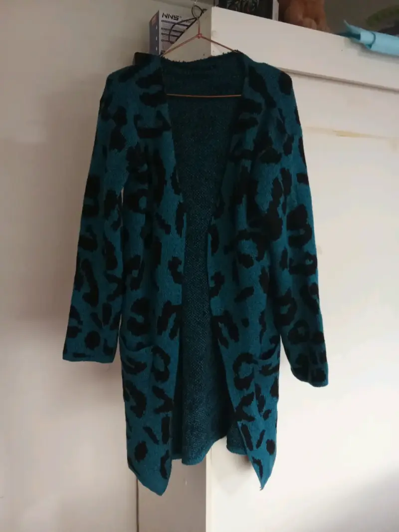Suéter estampado leopardo azul - 2