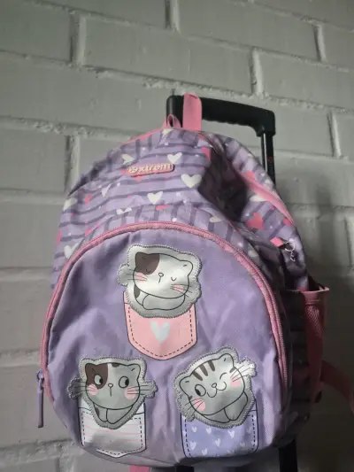 Mochila Xtrem con gatos y corazones - miniatura 1