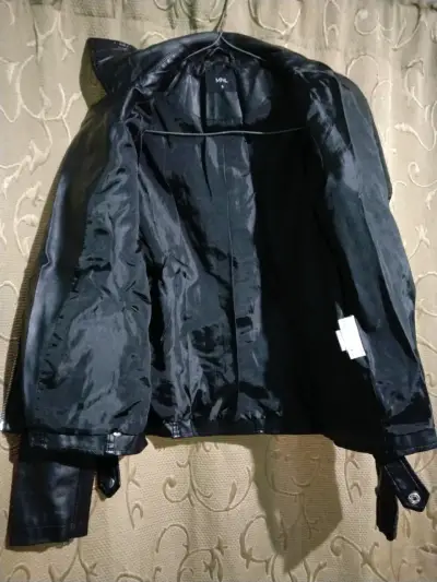 Chaqueta de cuero negra mujer - miniatura 3