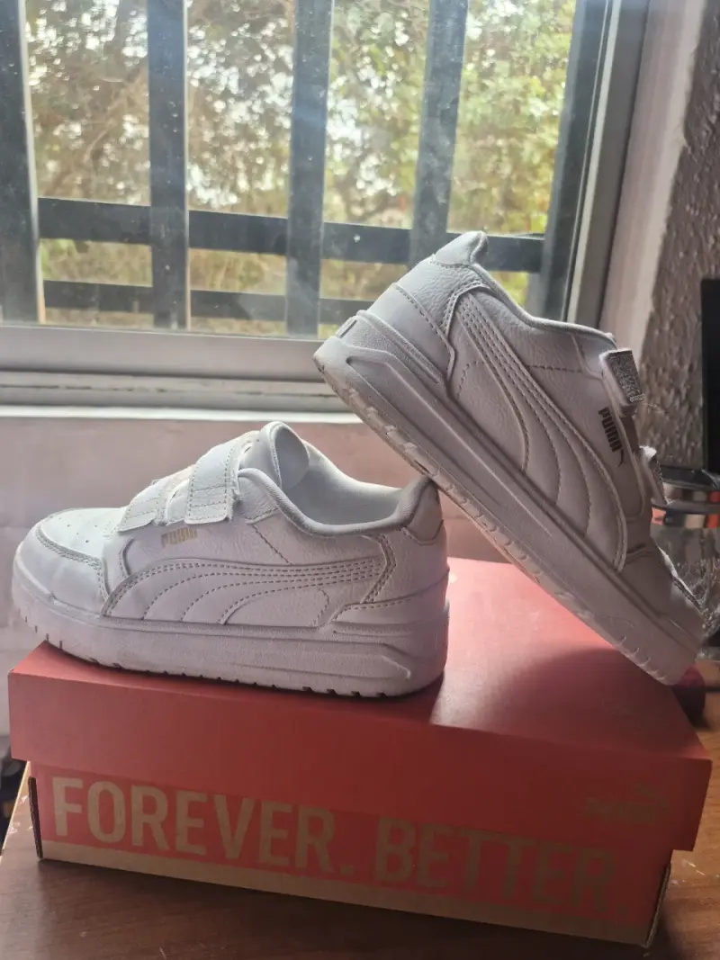 Zapatillas blancas Puma niña - 1