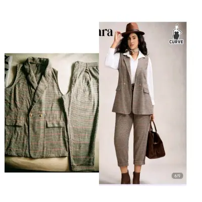Traje de dos piezas a cuadros - miniatura 1