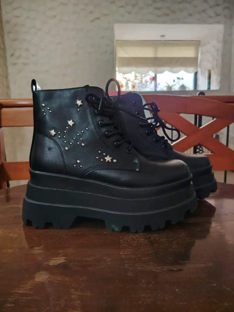 Botines negros de plataforma - 4