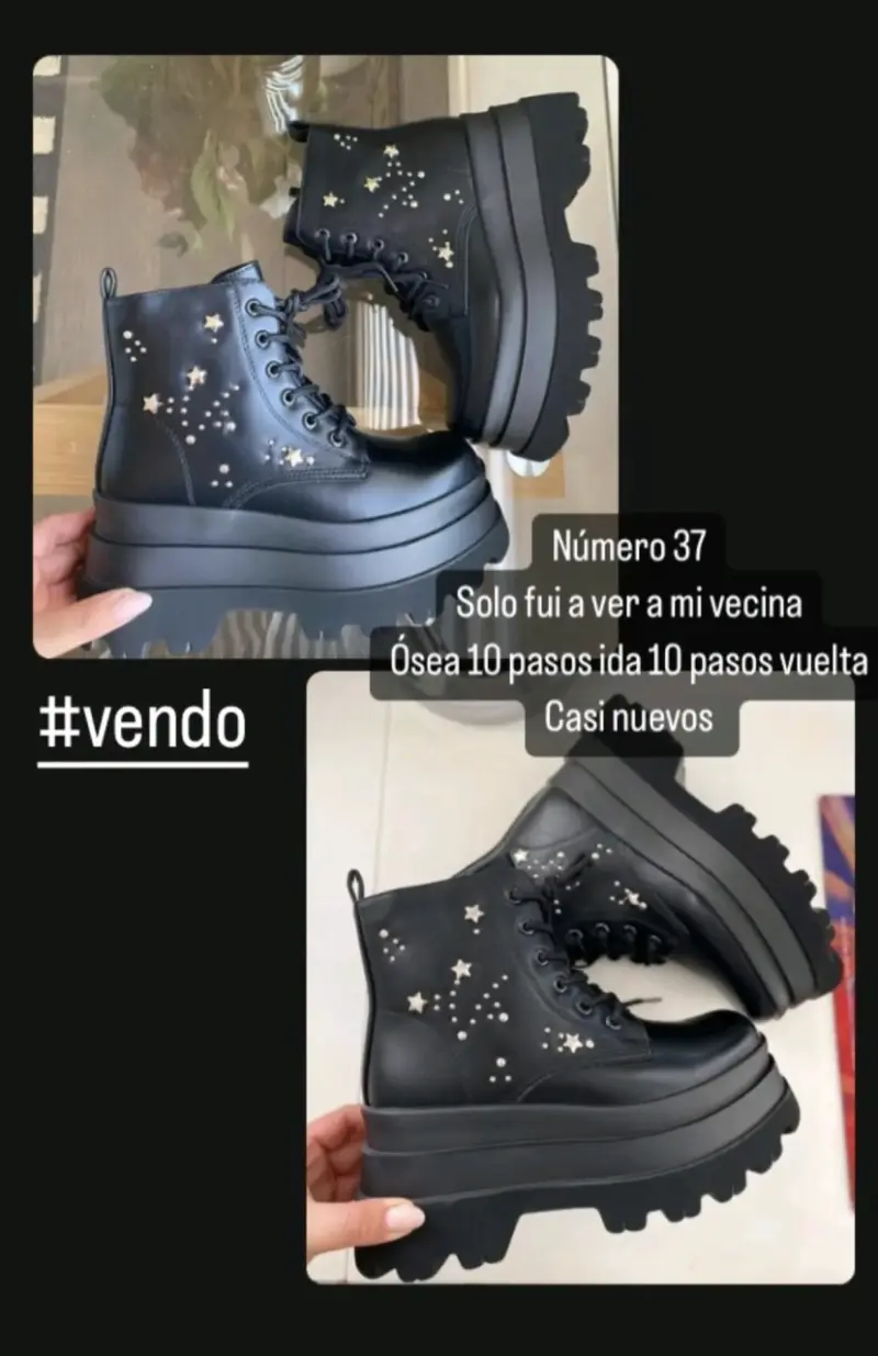Botines negros de plataforma - 5