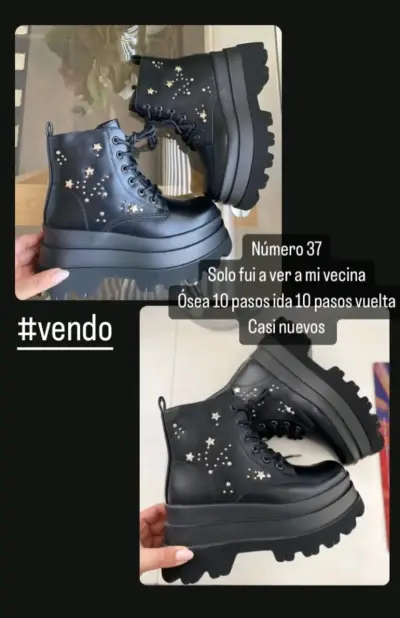 Botines negros de plataforma - miniatura 5