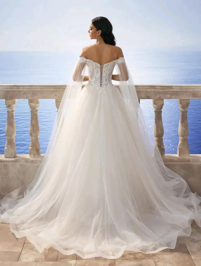 Vestido de novia blanco encaje - 2