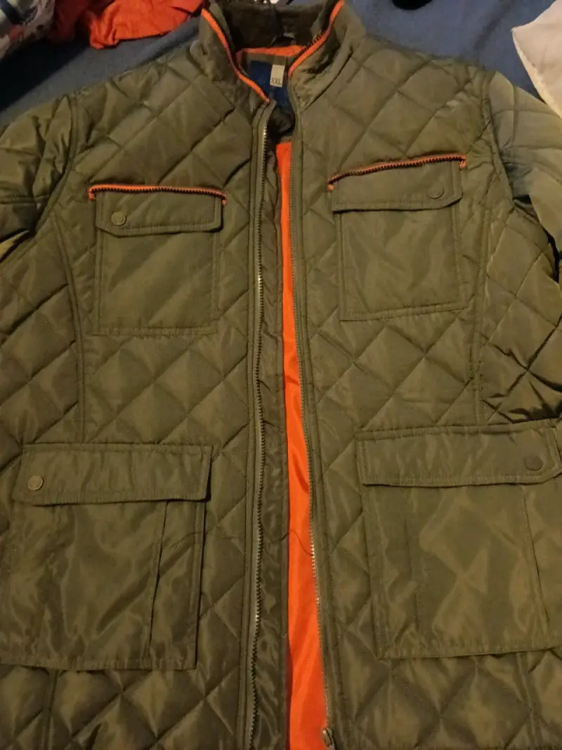 Chaqueta acolchada verde militar - 1