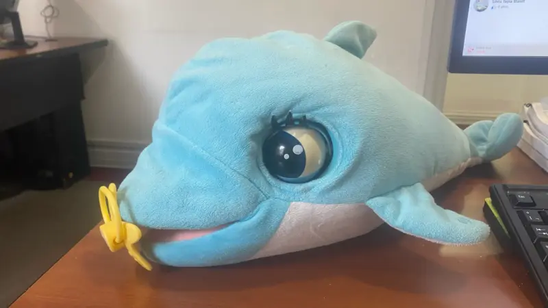 Tiburón de peluche con chupete - 2