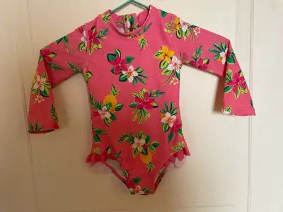 Traje de baño floral infantil - miniatura 1