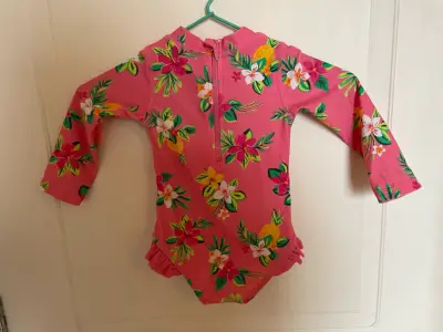Traje de baño floral infantil - miniatura 2
