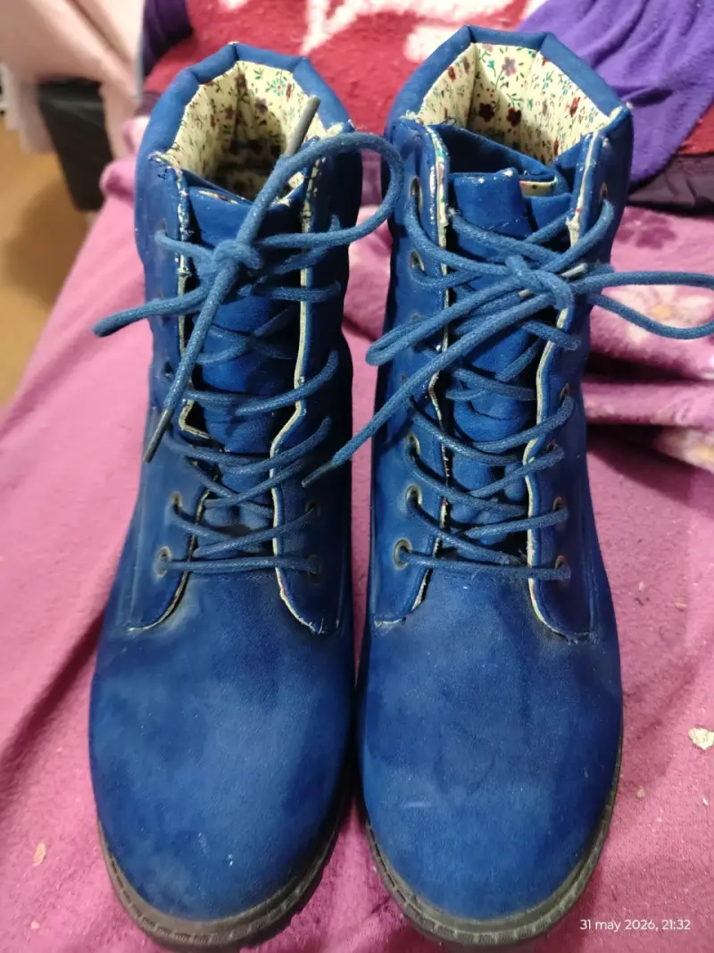 Botas azules para mujer - 2