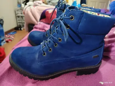 Botas azules para mujer - miniatura 3