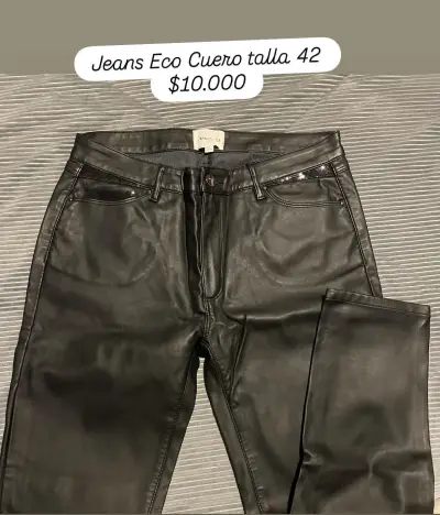 Pantalón eco cuero negro talla M - miniatura 2