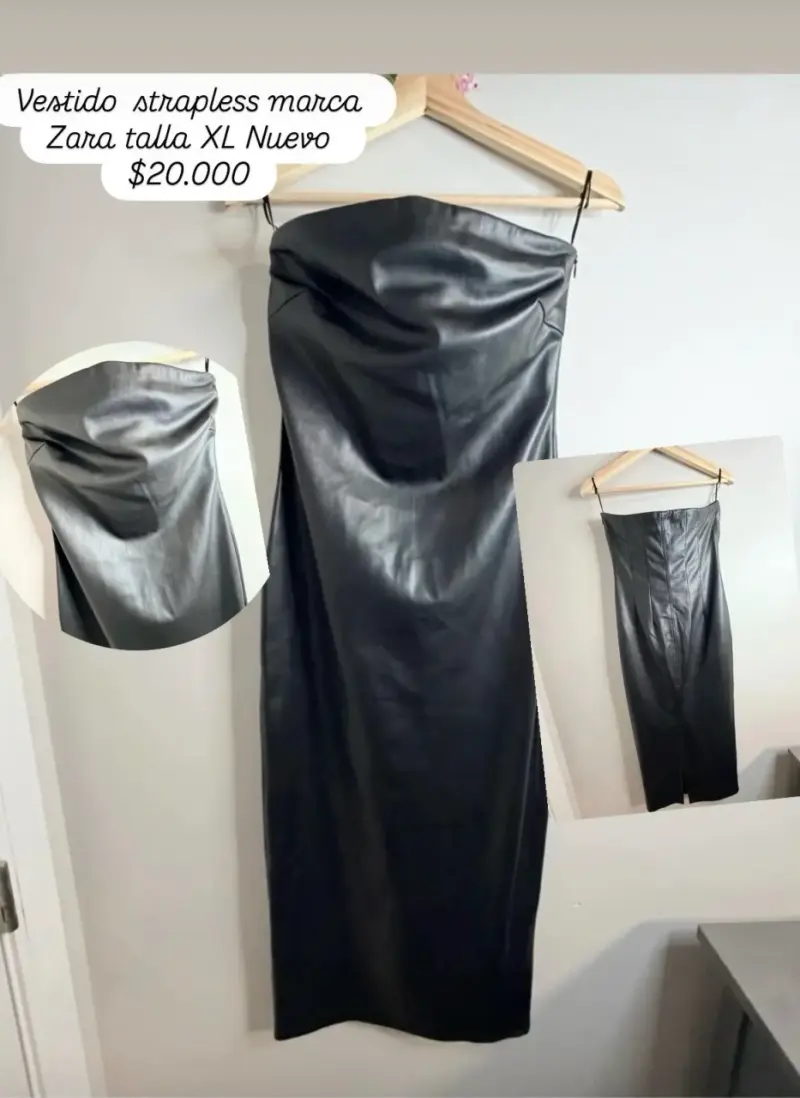 Pantalón eco cuero negro talla M - 4