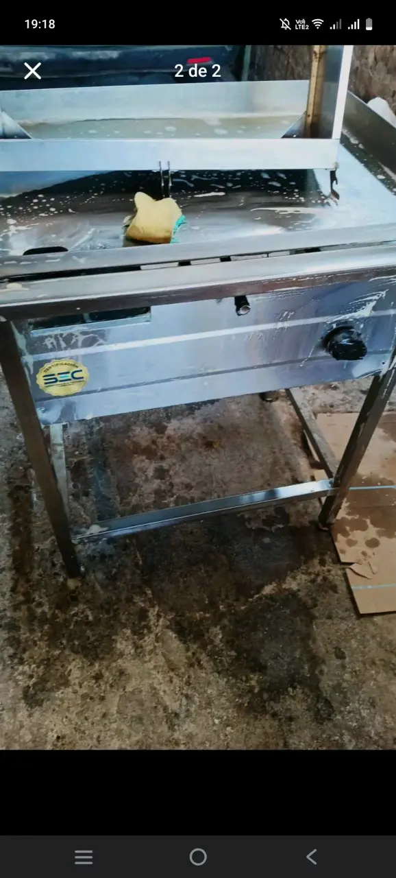 Cocina industrial de acero inoxidable