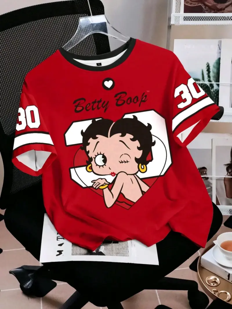 Polera roja con diseño Love - 3