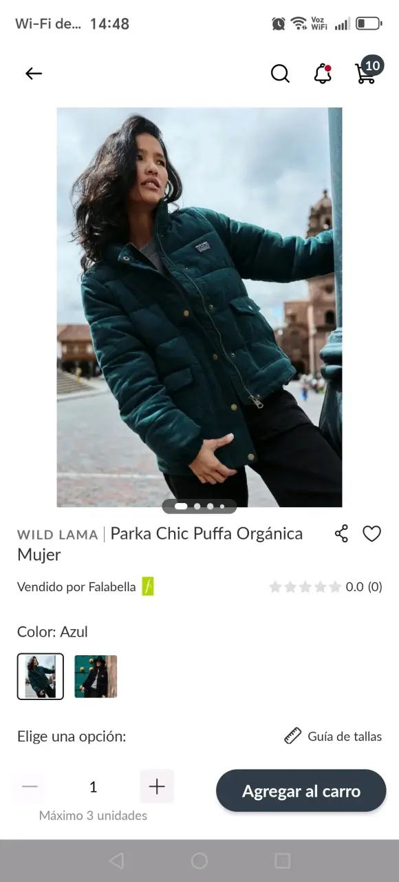 Parka azul Wild Lama mujer - 3
