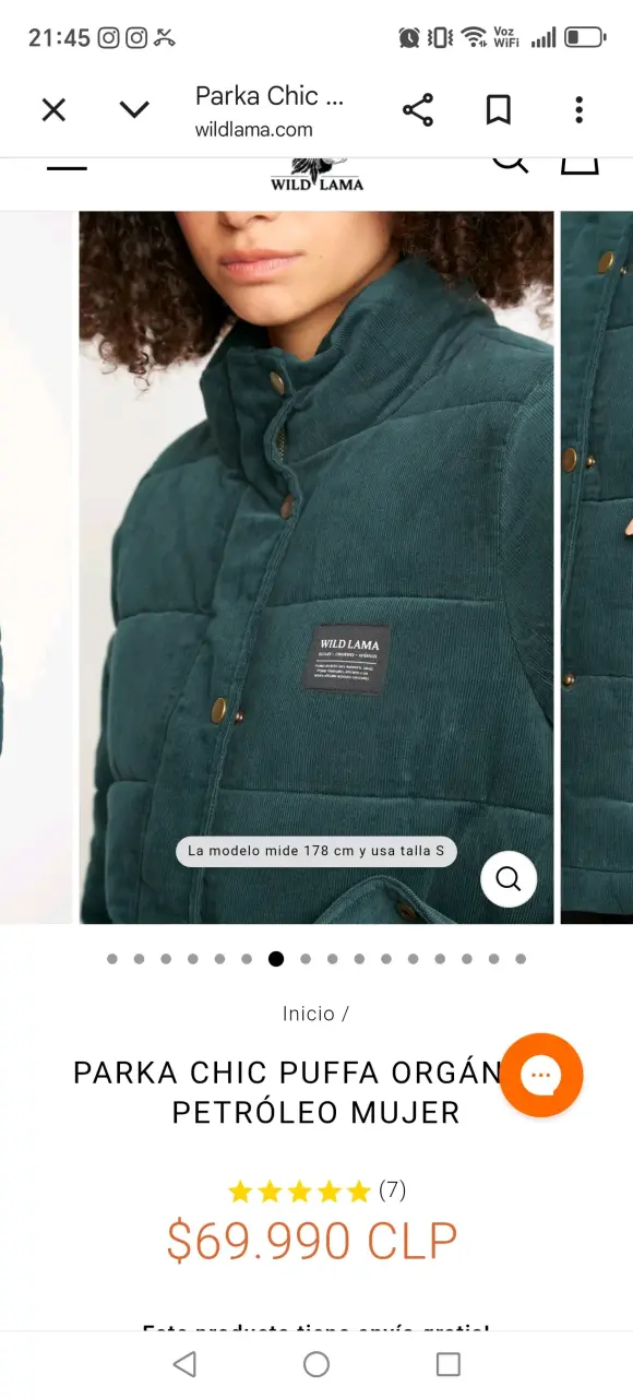 Parka azul Wild Lama mujer - 5