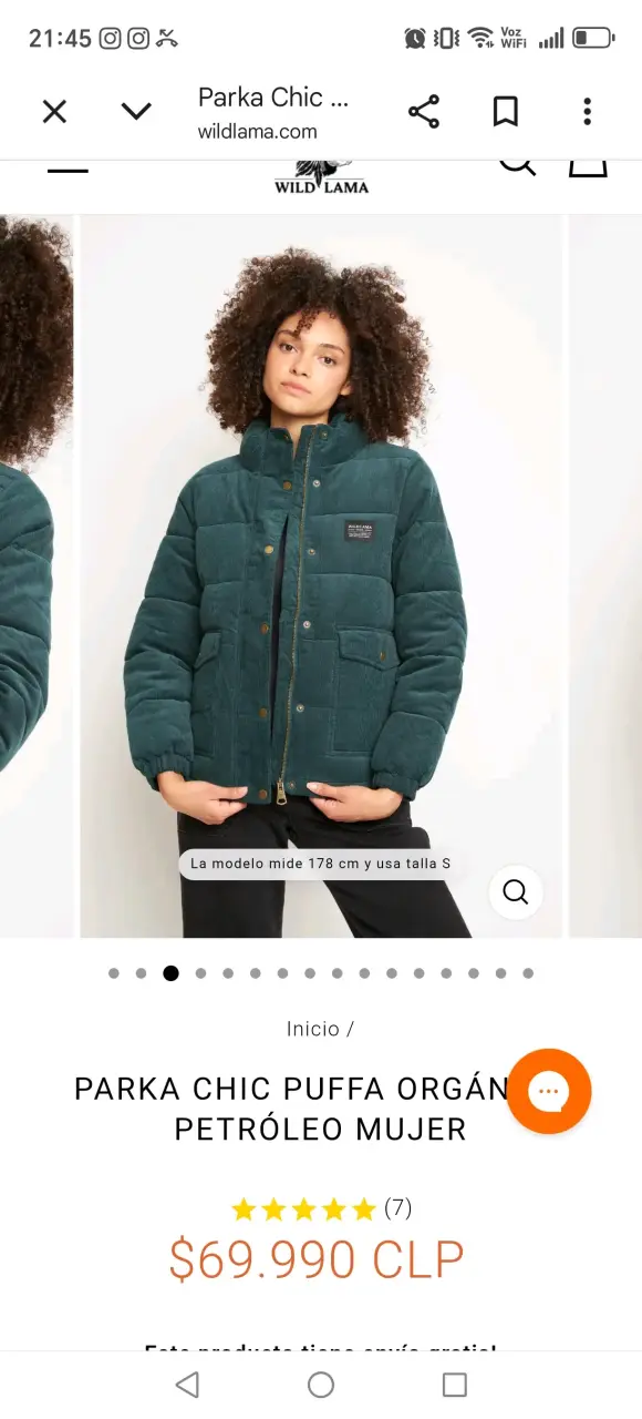 Parka azul Wild Lama mujer - 6