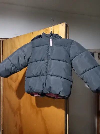 Chaqueta infantil acolchada gris - miniatura 1