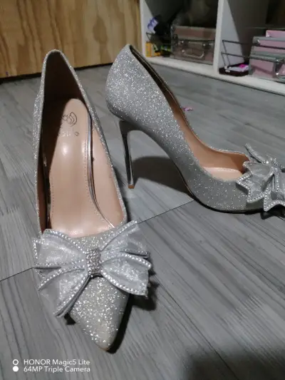 Zapatos de tacón plateados Weide - miniatura 2