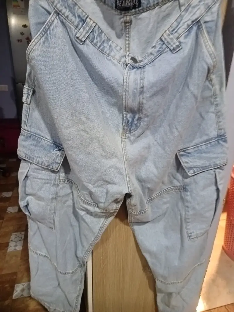 Jeans azul claro cargo - 2