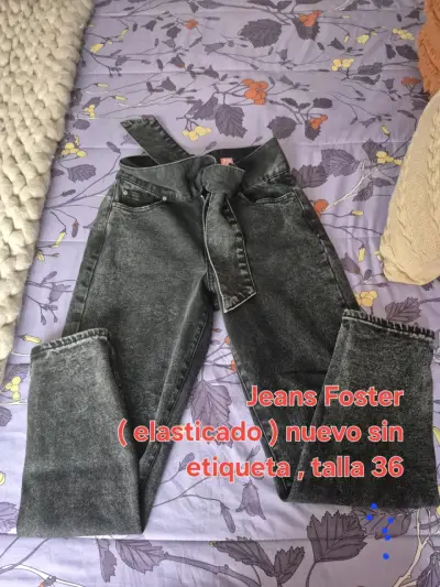 Jeans gris Foster elasticados - miniatura 1