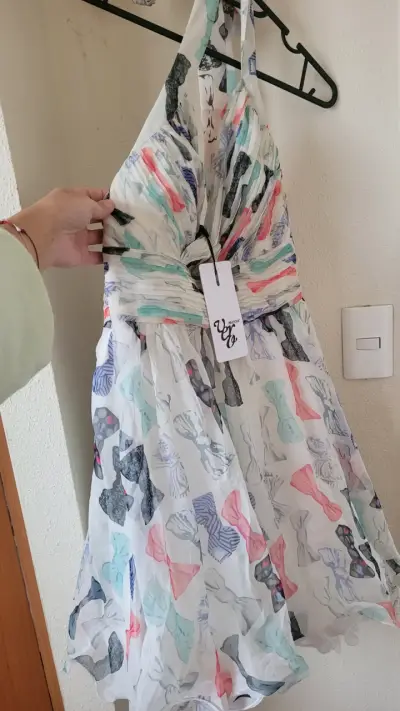 Vestido estampado colorido - miniatura 1