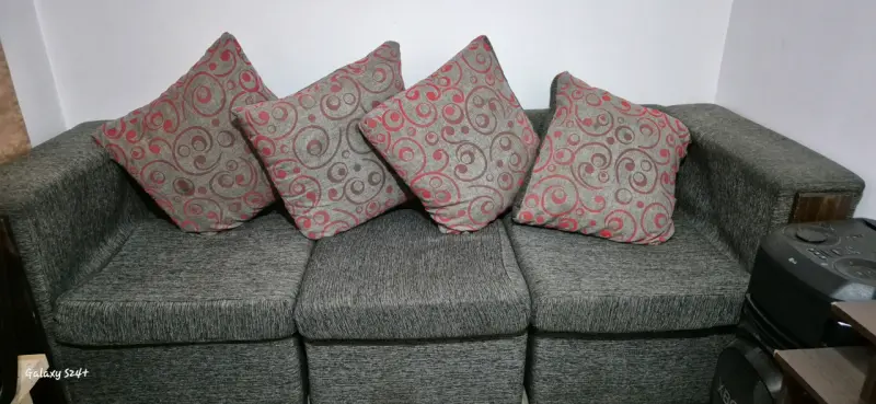 Sofá con cojines decorativos - 1