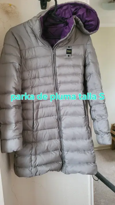 Parka de pluma gris - miniatura 1